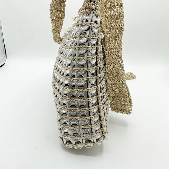 Hand Made Natural Color Aluminum Soda Tab Purse Lined - Picture 10 of 11